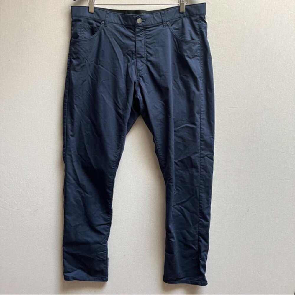 Nike Dri fit slim fit blue trouser pants Sz 36